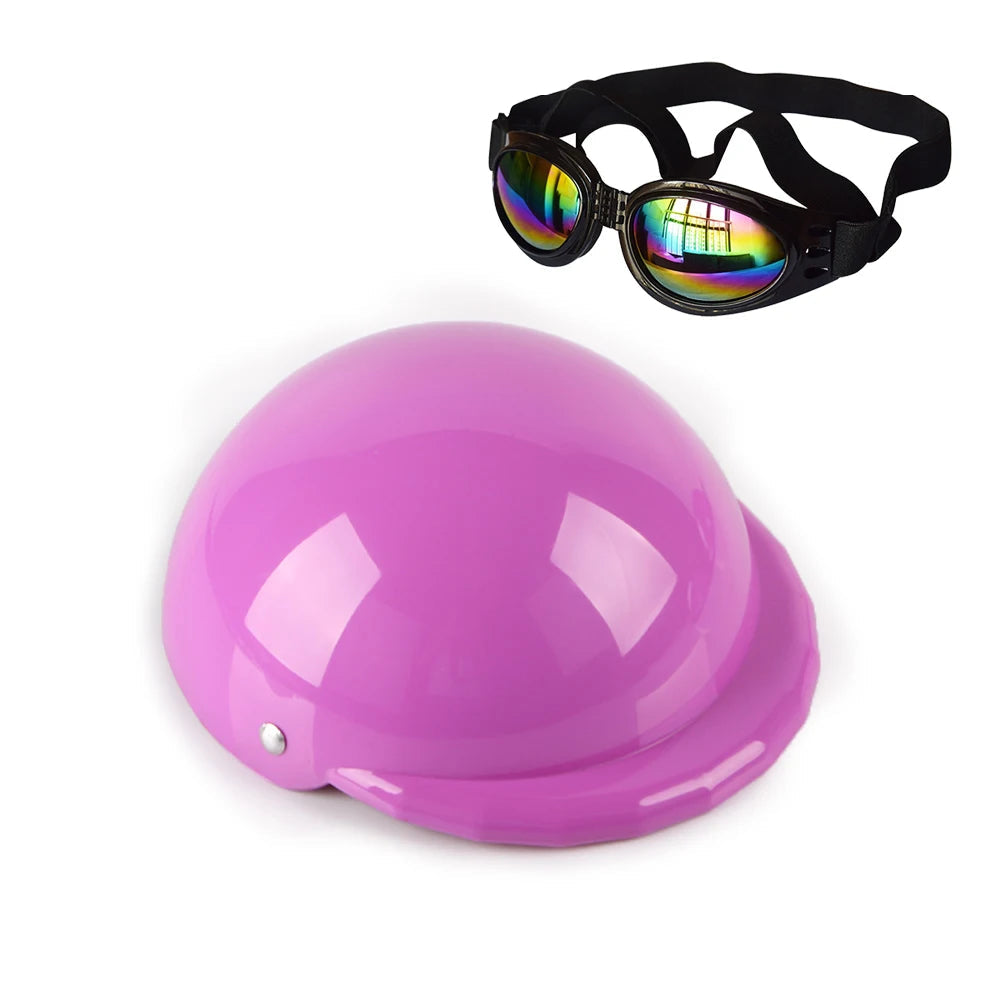 Dog Helmet For Motorcycle in Purple
