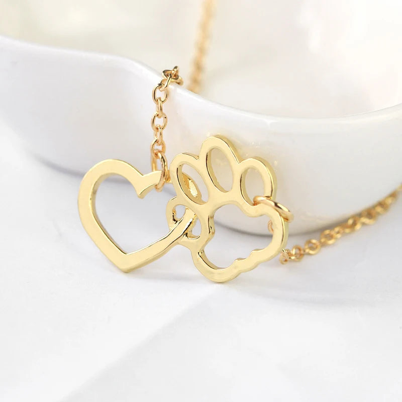 Dog Lover Paw Necklace