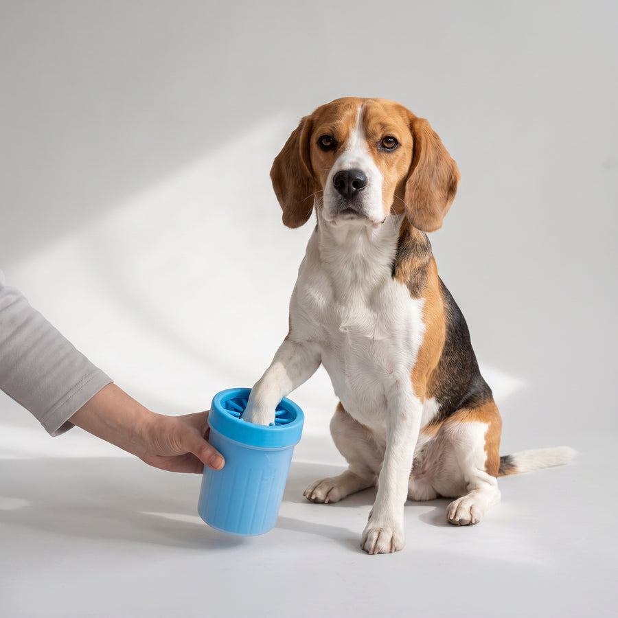 Gentle and Soft High-Quality Silicone Bristles: The environmentally-friendly silicone bristles of the Dog Paw Cleaner Cup help remove dirt and mud effectively from your dog's paw without causing any harm.