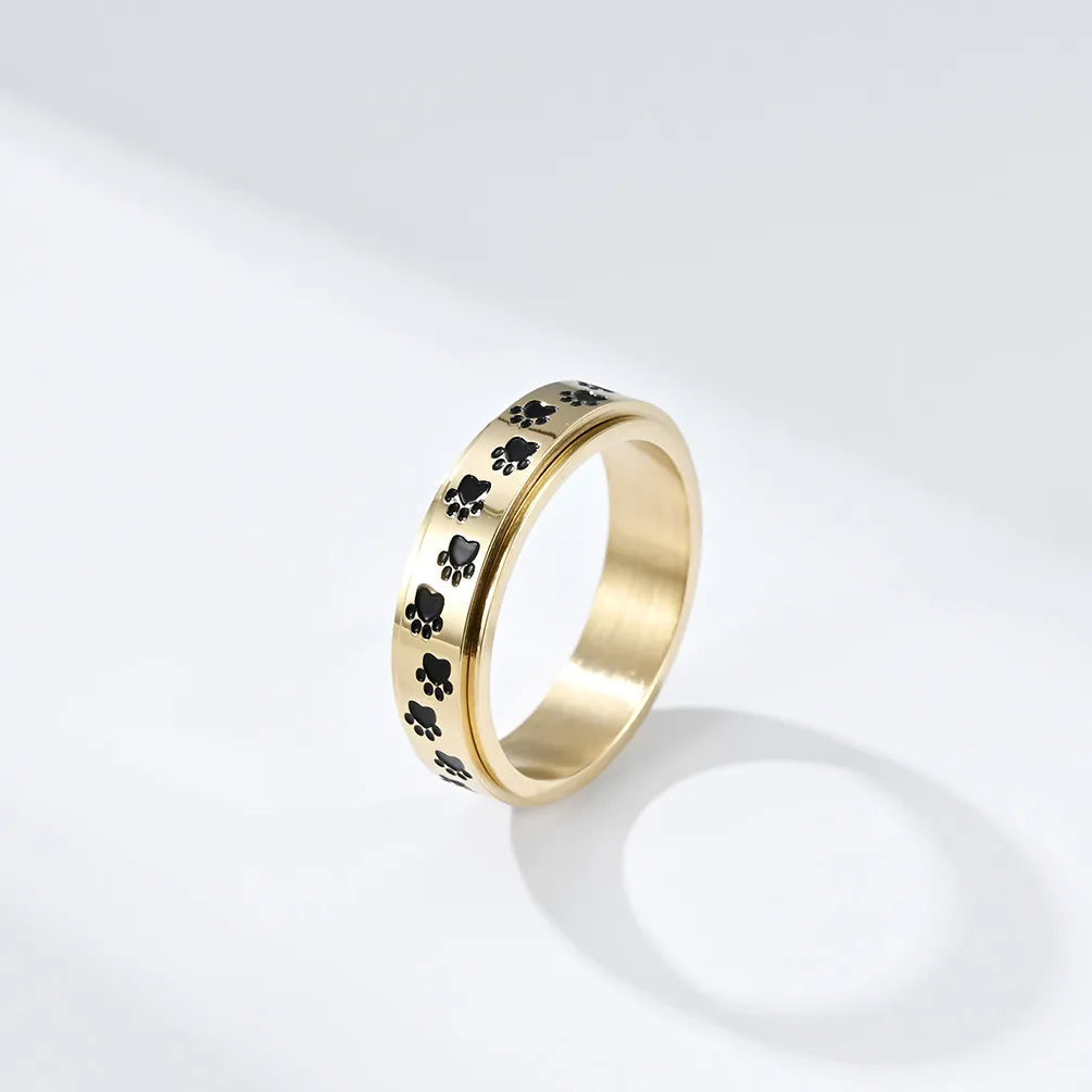 Dog Paw Spinner Anxiety Ring