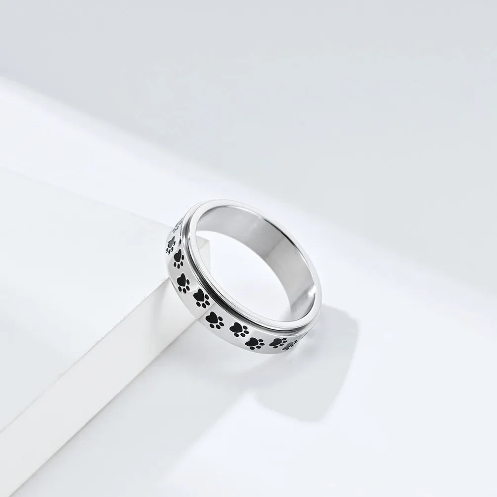Dog Paw Spinner Anxiety Ring
