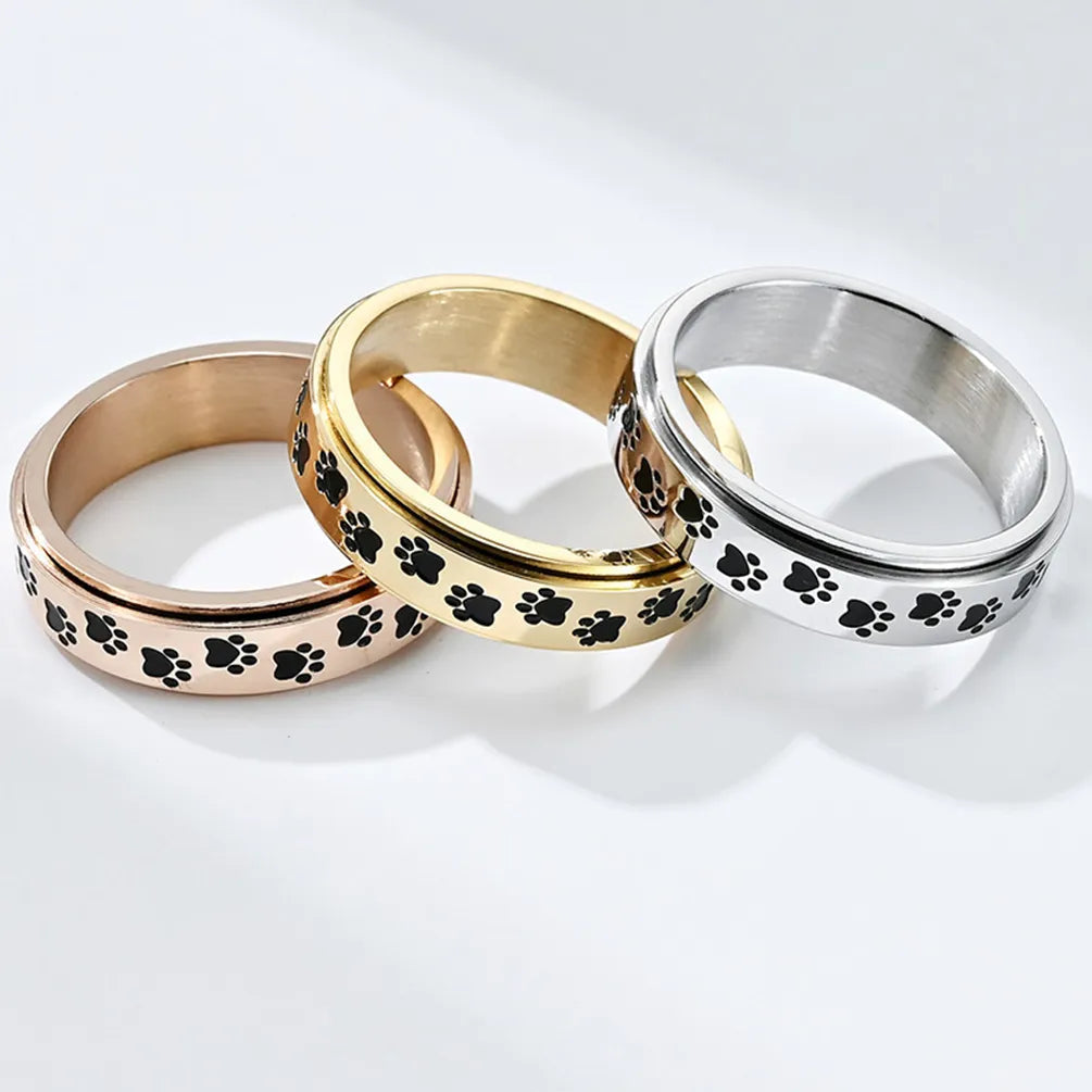 Dog Paw Spinner Anxiety Ring