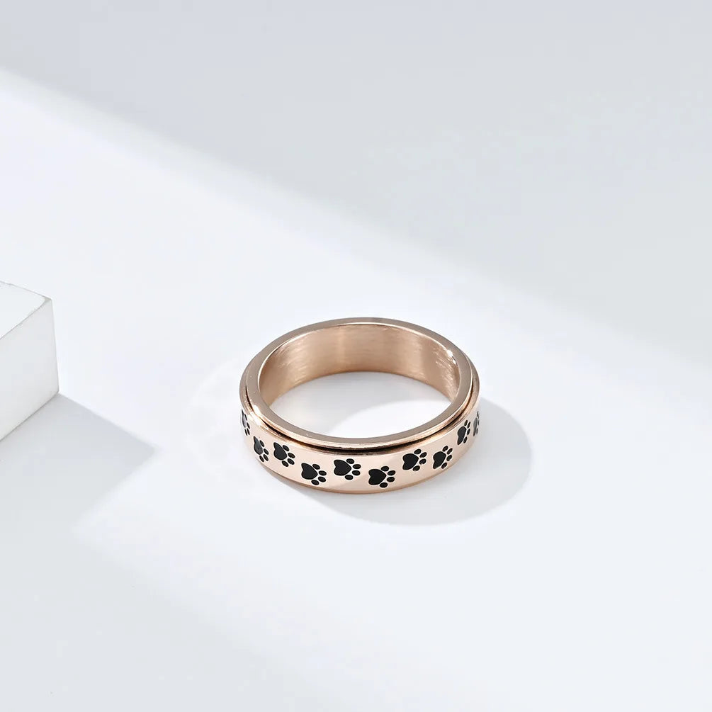 Anxiety Dog Ring in Rose Gold