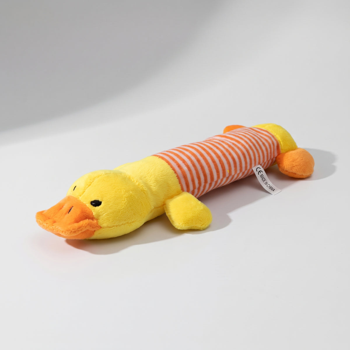Plush Squeaky Dog Toy, Duck, Pig or Elephant, studio photo on a light grey background