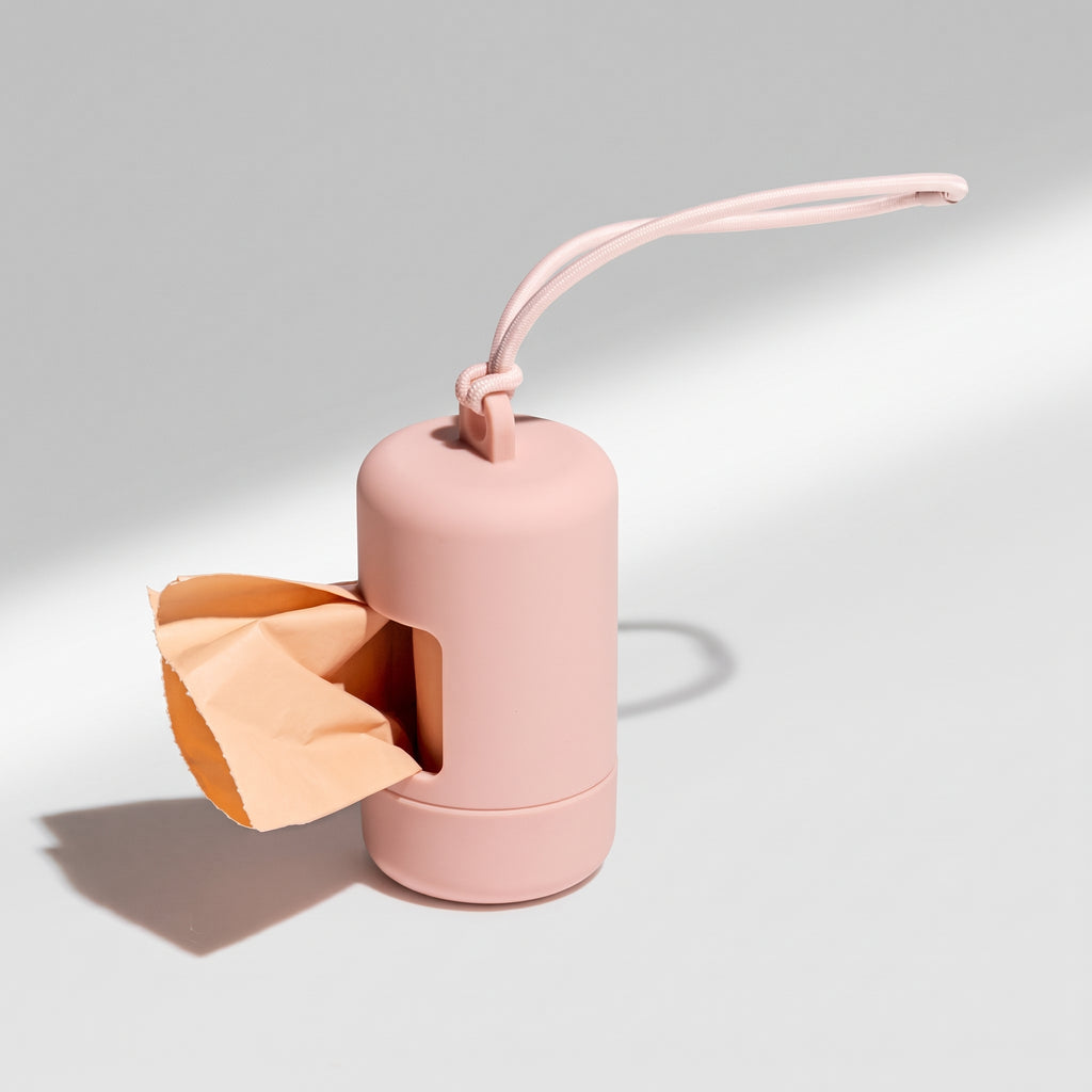 Dog Poop Bag Dispensers, studio photo on a light grey background