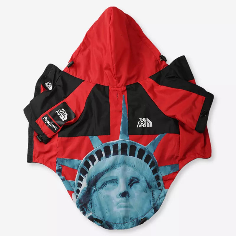 Dog Raincoat｜Liberty in Red