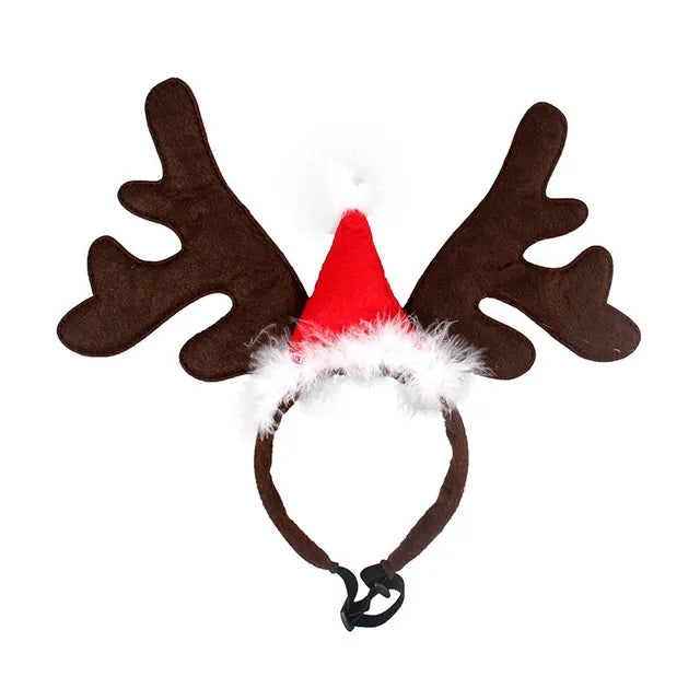 Dog Reindeer Hat in Red