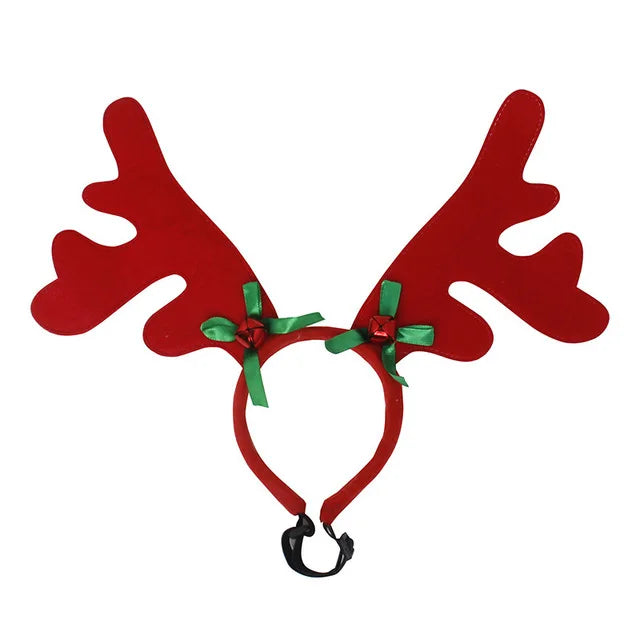 Dog Reindeer Hat in Red Antlers