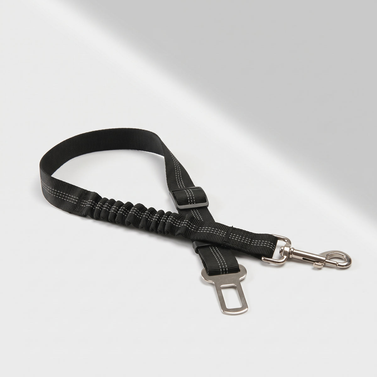 Dog Seat Belt For Car, studio photo on a light grey background