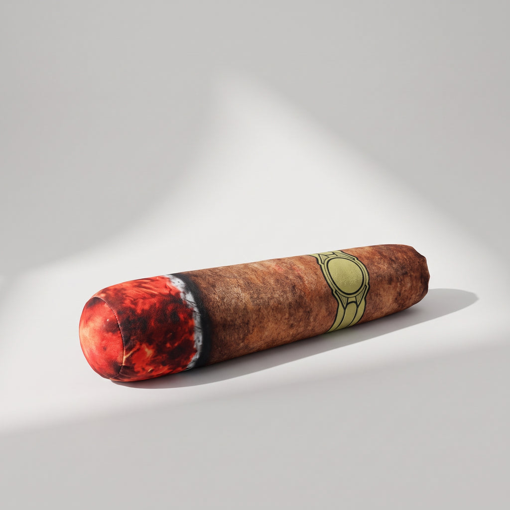 Dog Smoke Cigar Toy, studio photo on a light grey background