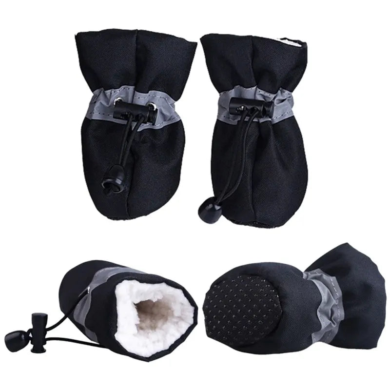 Dog Snow Shoes in Black
