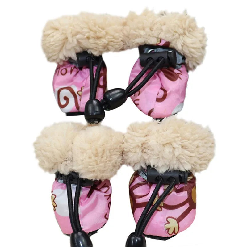 Dog Snow Shoes in Pink