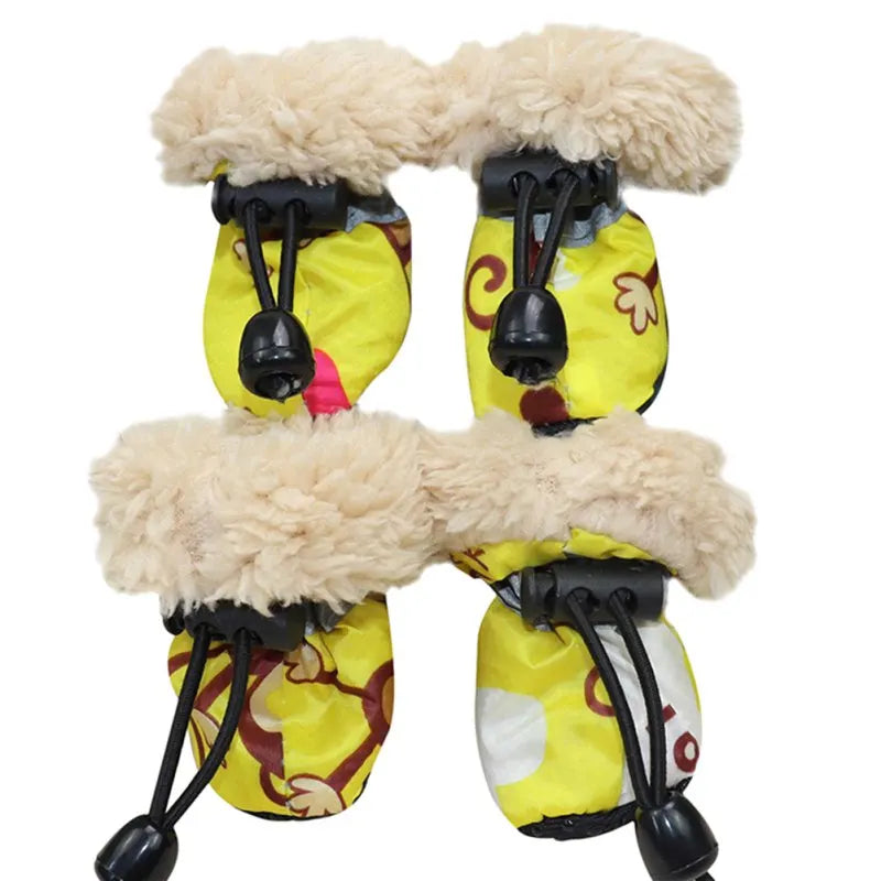 Dog Snow Shoes in Yellow