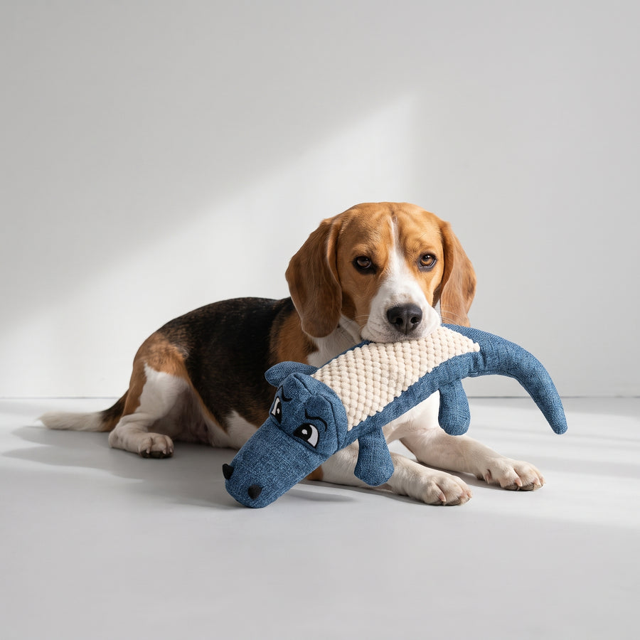 Environmentally friendly: Made with linen and corn velvet, the Chew Dog Toy is designed with your pet's safety and the environment in mind.