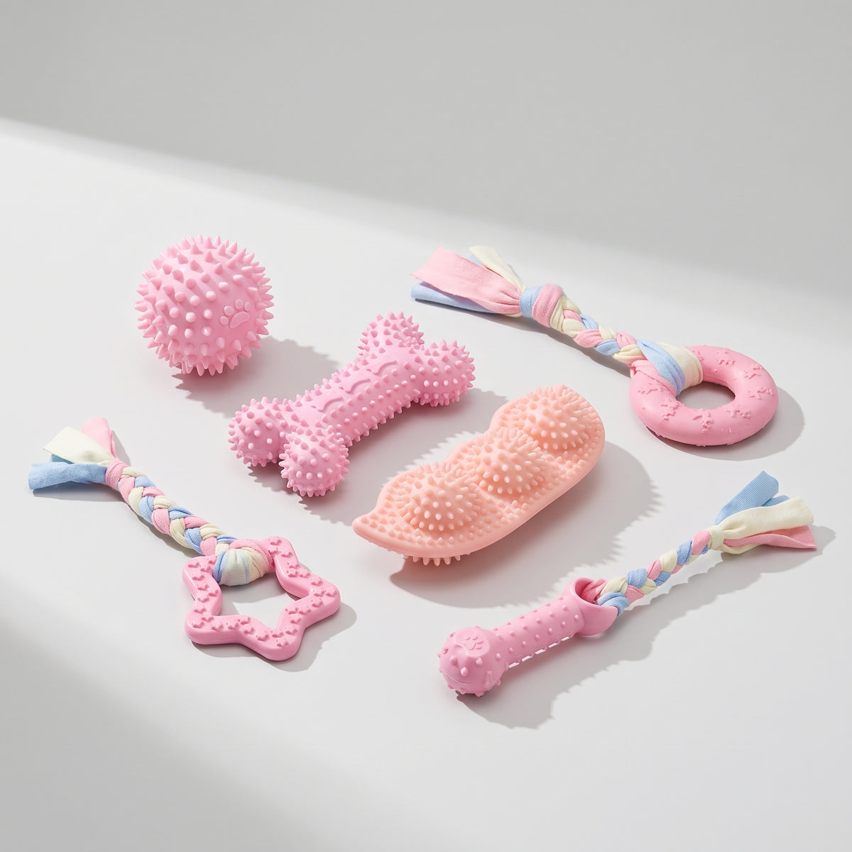 Dog Toy For Cleaning Teeth, studio photo on a light grey background