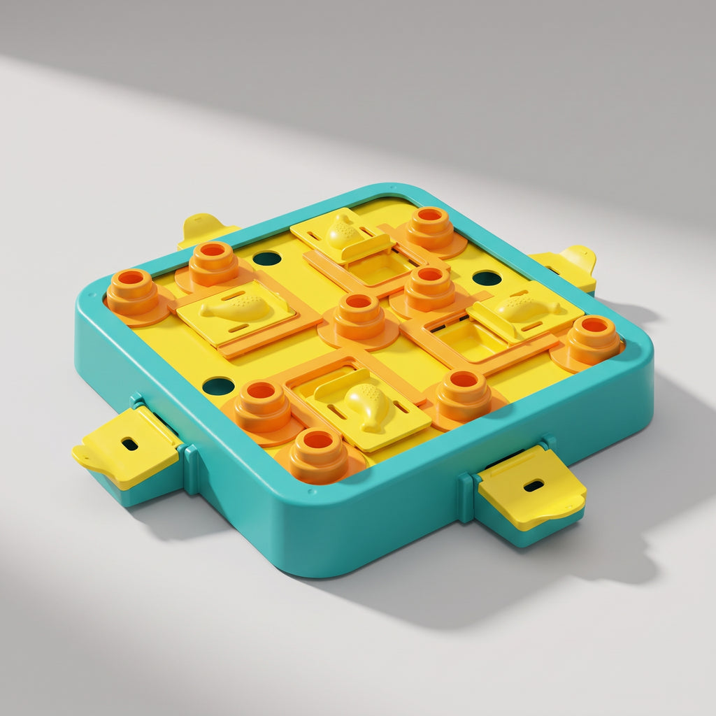 Dog Treat Puzzle Games, studio photo on a light grey background