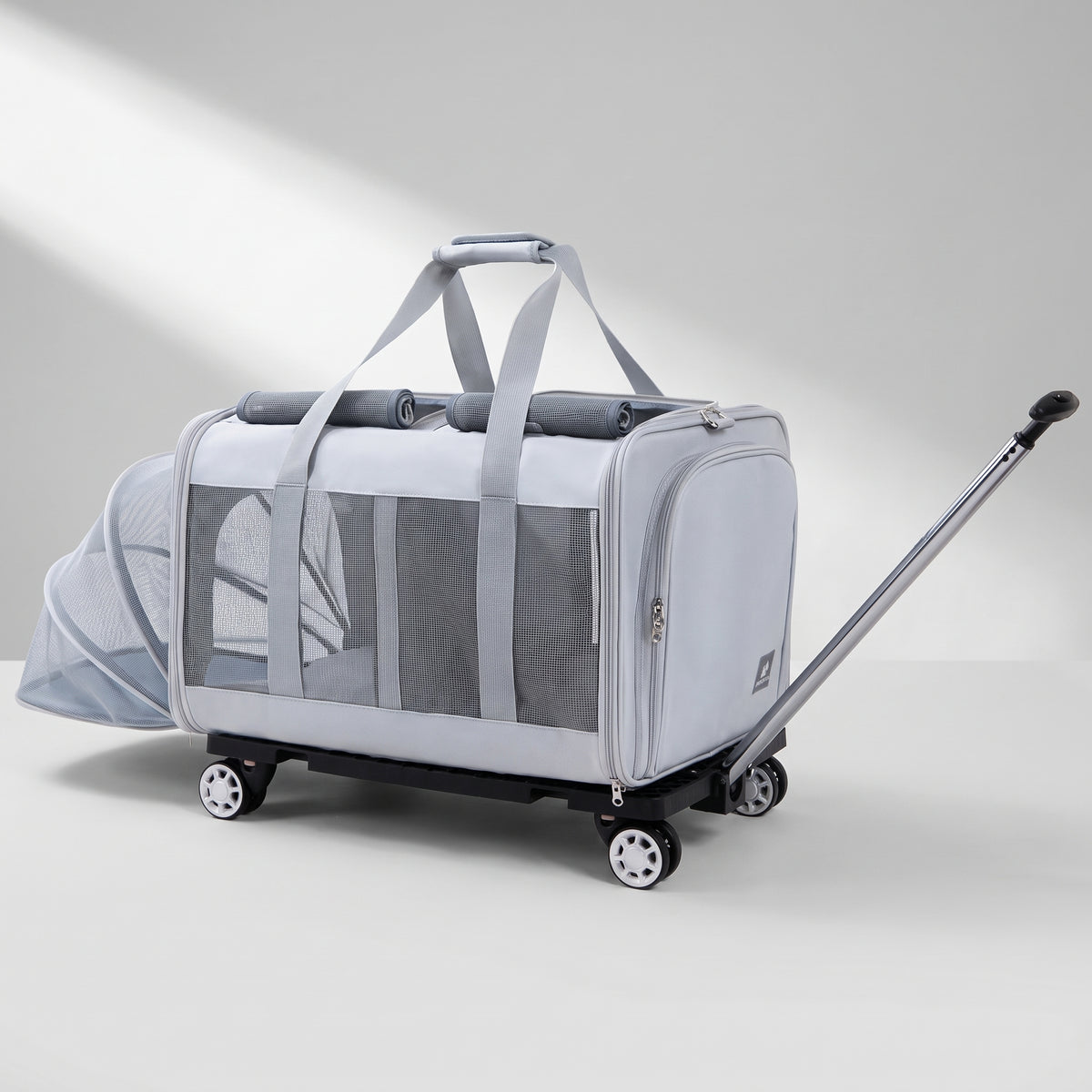 Dog Trolley, studio photo on a light grey background