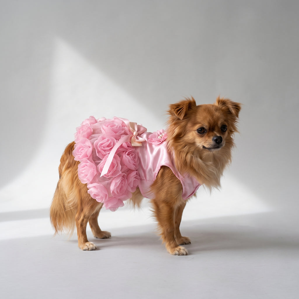 Dog Tutu Dress with a chihuahua, studio photo