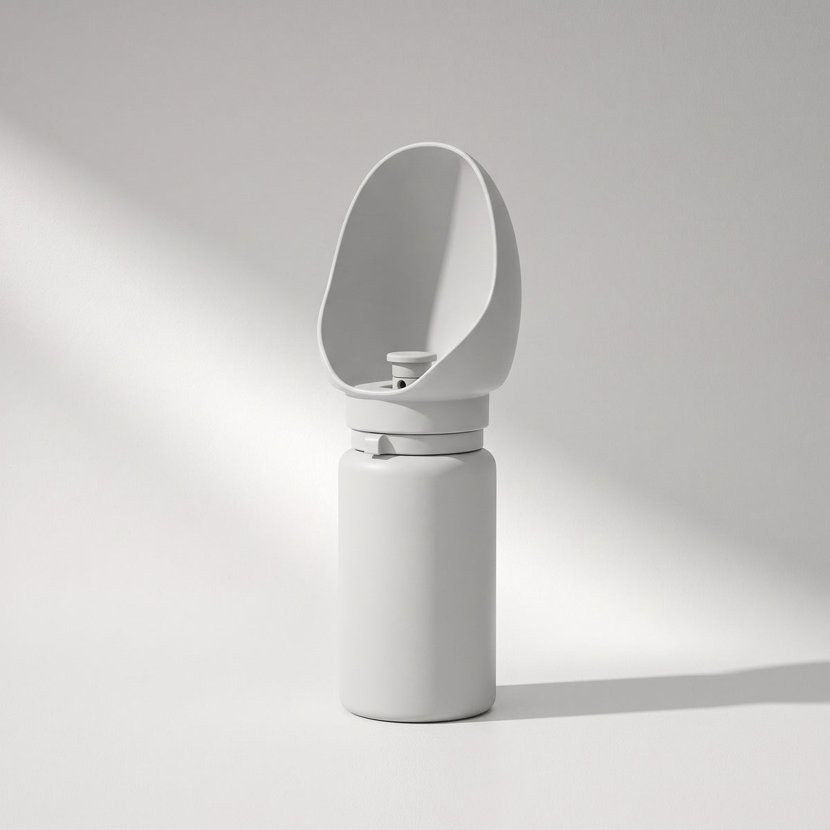 Dog Water Bottle For Walking, studio photo on a light grey background