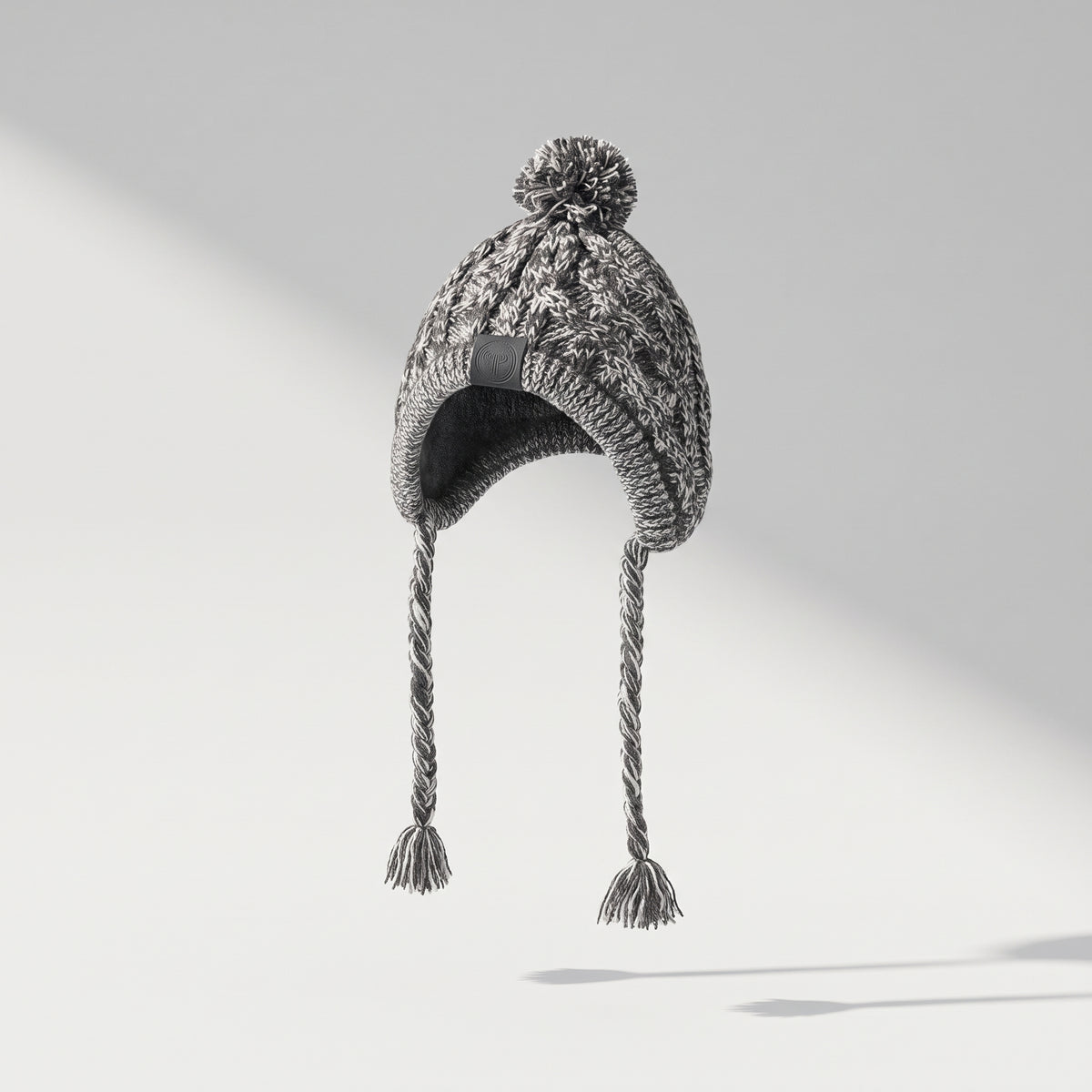 Dog Winter Hats With Ear Holes, studio photo on a light grey background