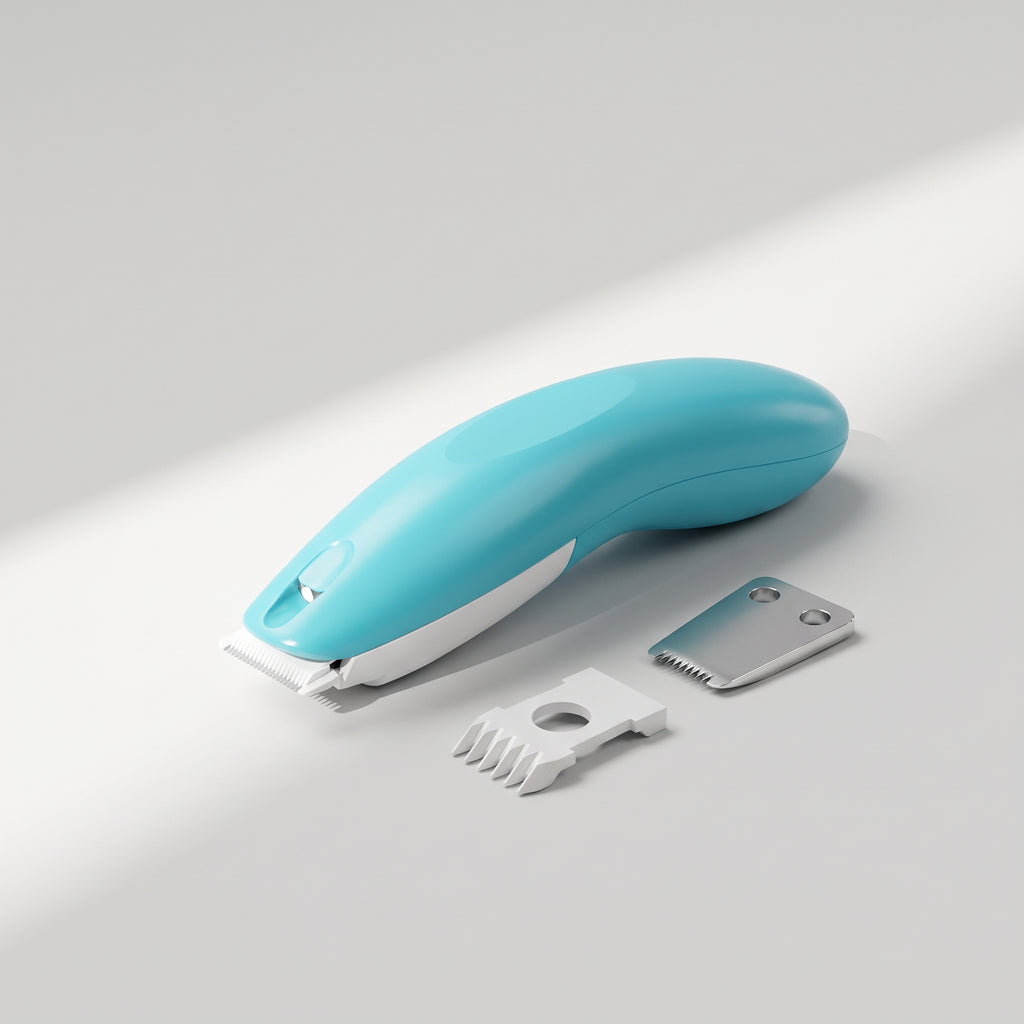 Electric Dog Hair Trimmer, studio photo on a light grey background