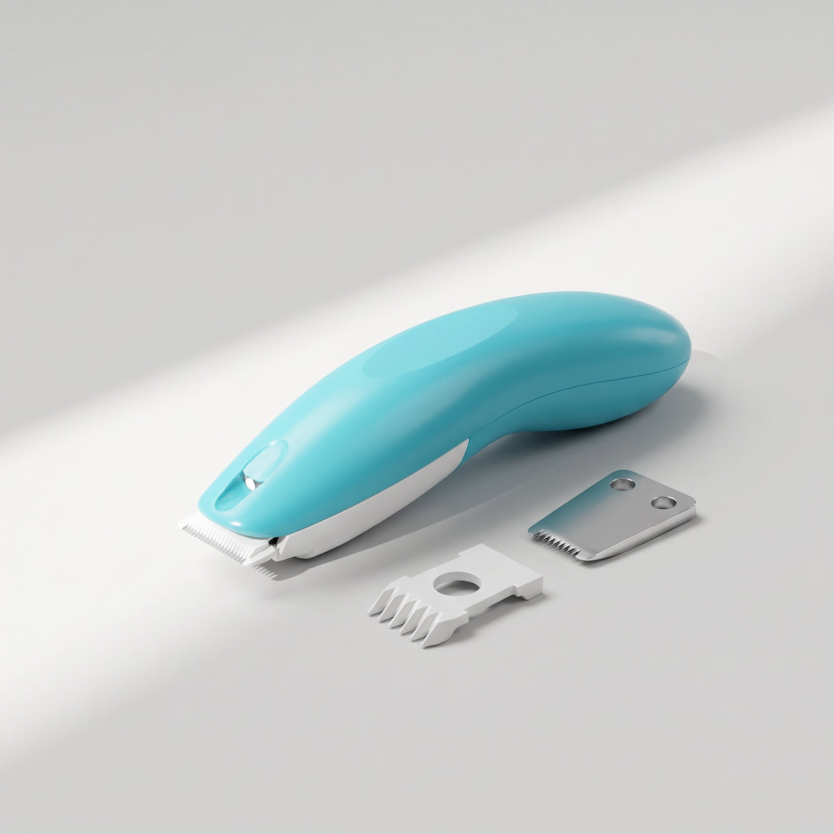 Electric Dog Hair Trimmer, studio photo on a light grey background