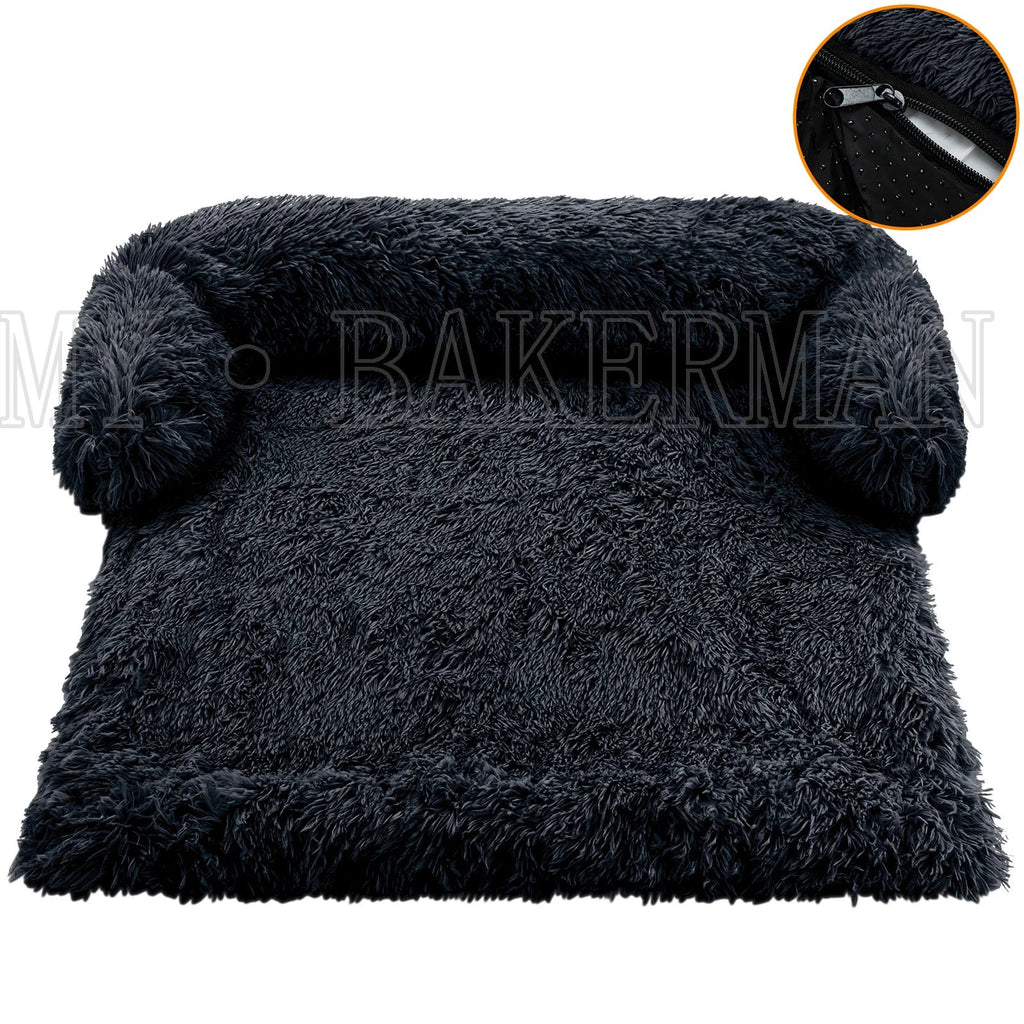 Fluffy Dog Sofa Bed in Black