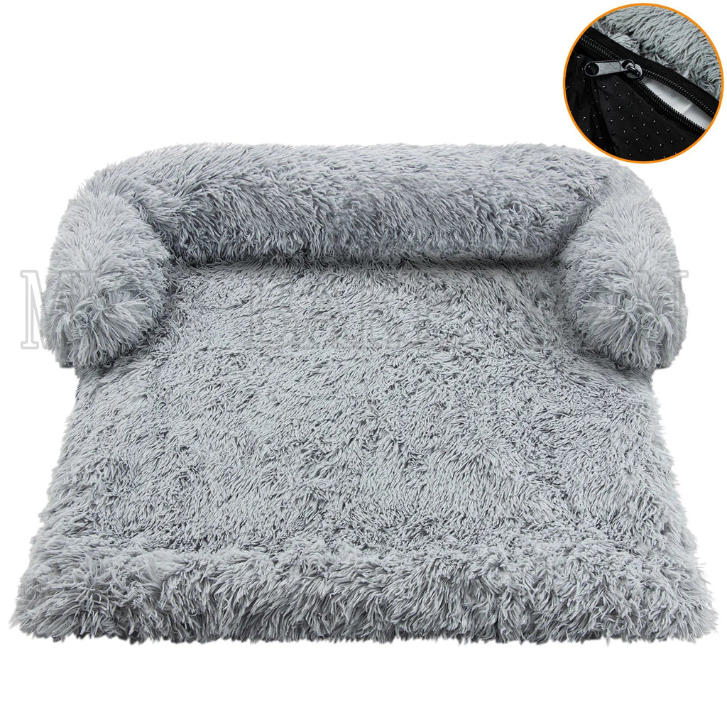 Fluffy Dog Sofa Bed in Gray