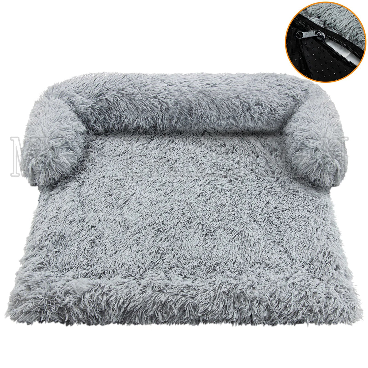 Fluffy Dog Sofa Bed in Gray
