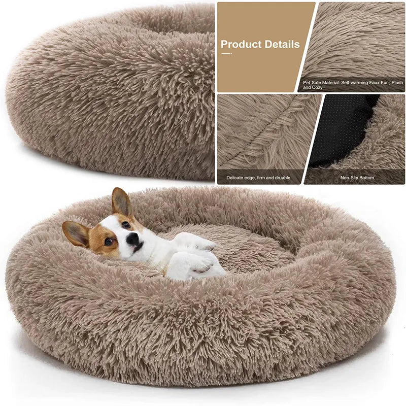 Fluffy Donut Dog Bed