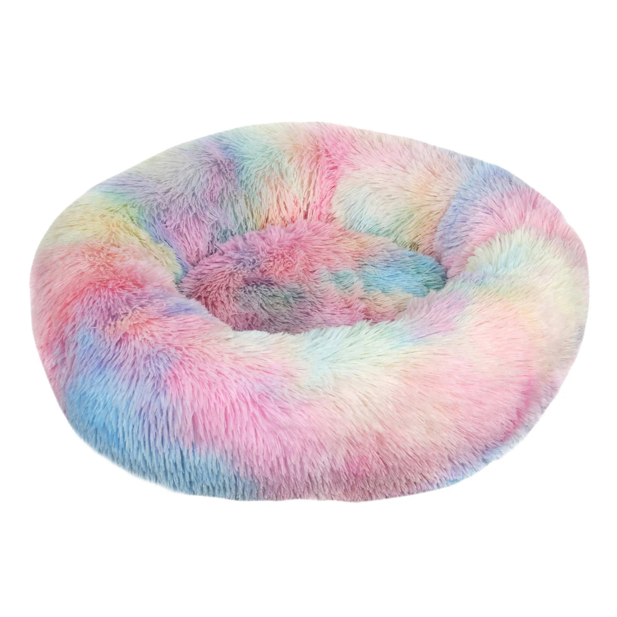 Fluffy Donut Dog Bed in Multicolor