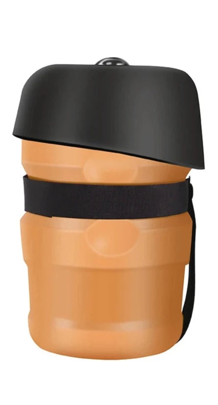 Foldable Dog Water Bottle in Orange