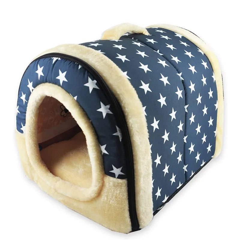 Foldable Indoor Dog House Bed