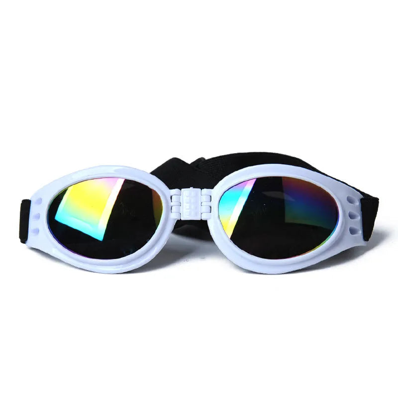Folding Dog Goggles Sunglasses in White