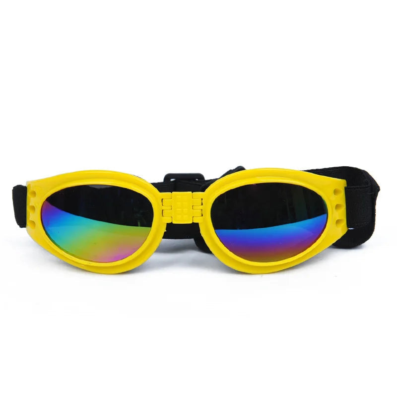Folding Dog Goggles Sunglasses in Yellow