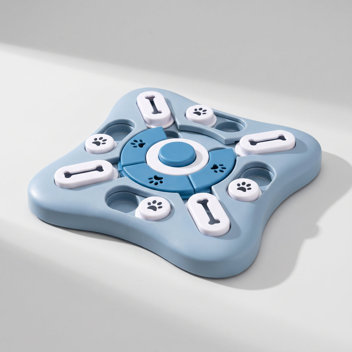 Food Puzzle Toys For Dogs, studio photo on a light grey background
