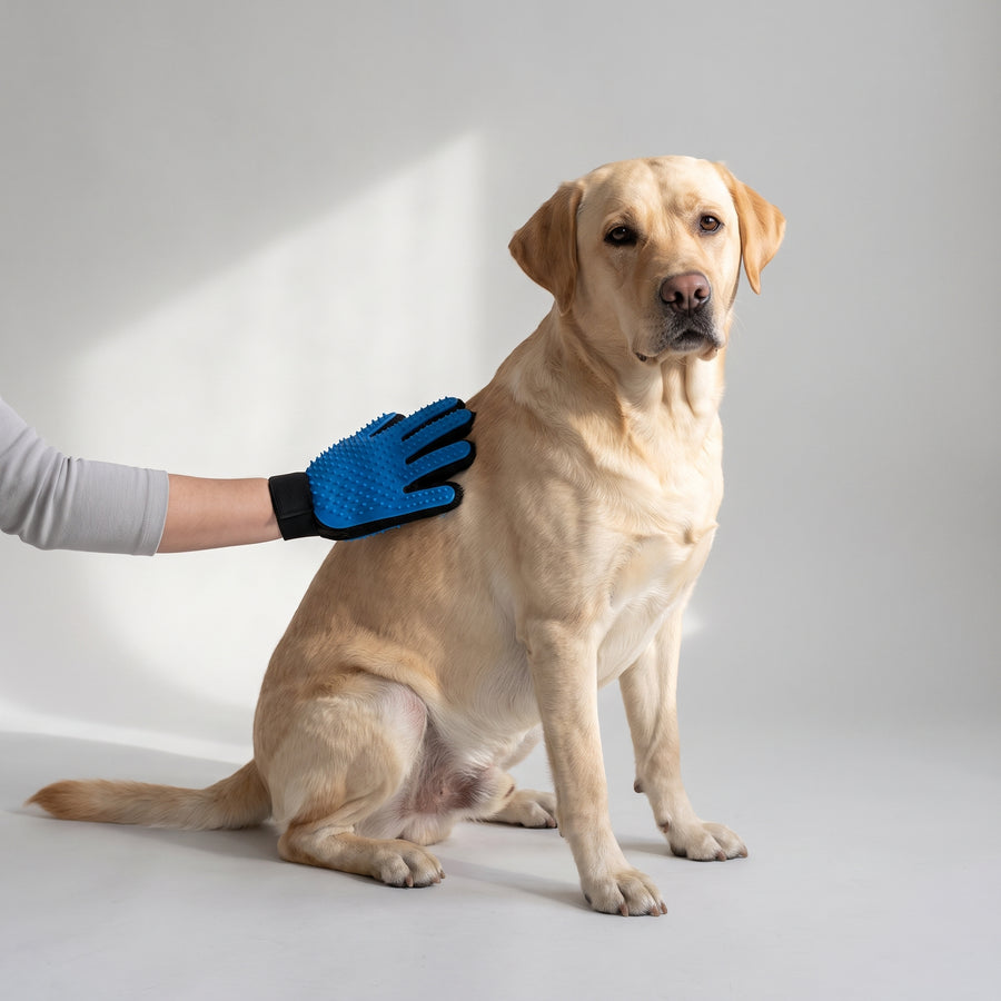 The glove is made from durable plastic material, ensuring long-lasting use.