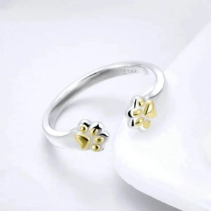 Gold & Silver dog Ring