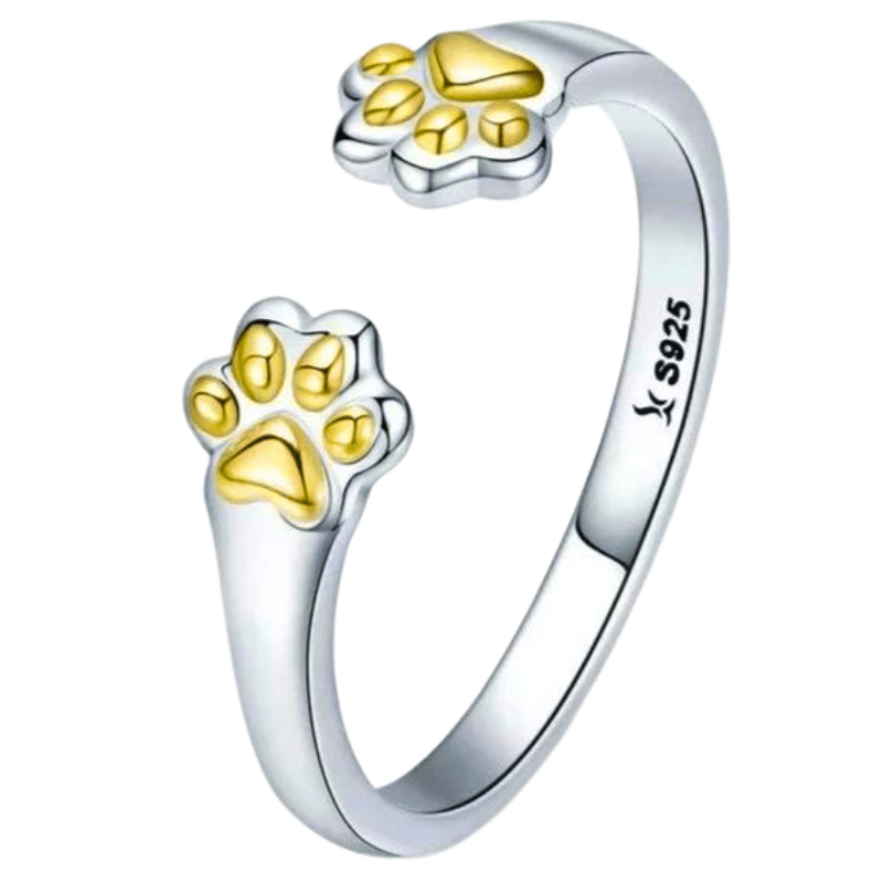 Gold & Silver dog Ring