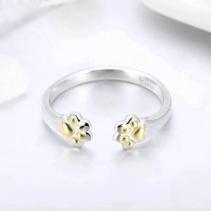Gold & Silver dog Ring