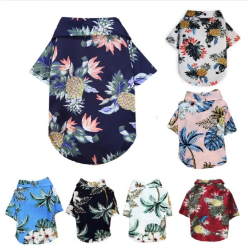 The Coconut tree printed pattern adds a fun and attractive look, making your dog even more beautiful and fashionable.