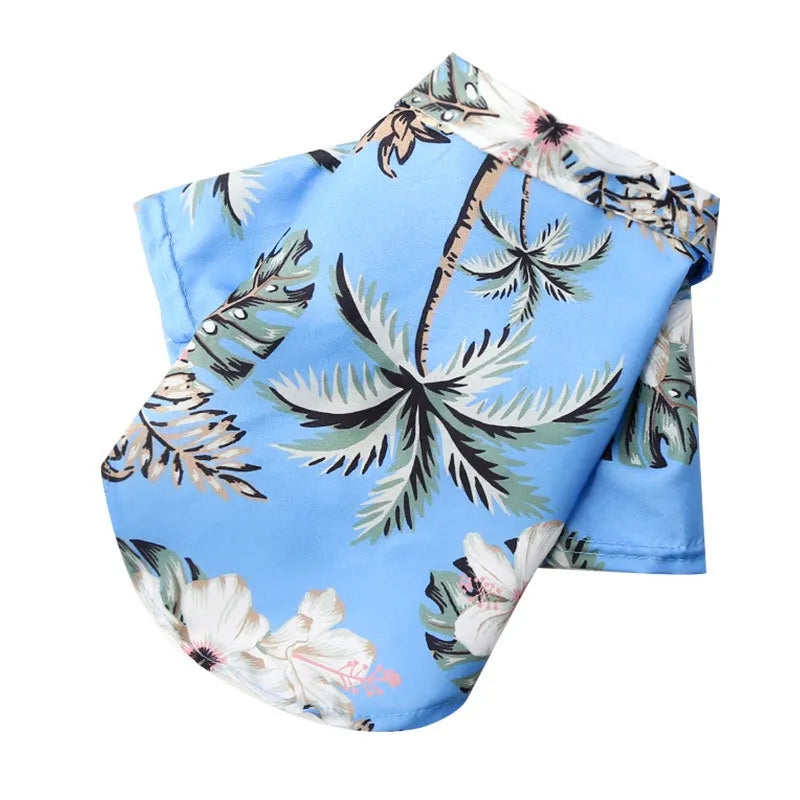 Hawaiian Dog Shirt in Blue