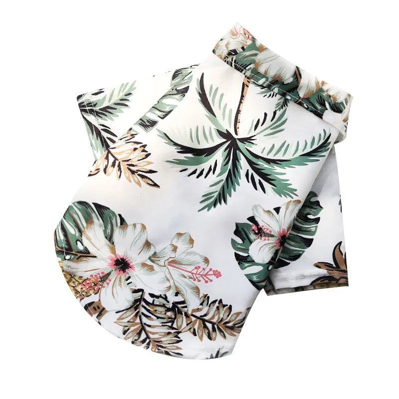 Hawaiian Dog Shirt in White