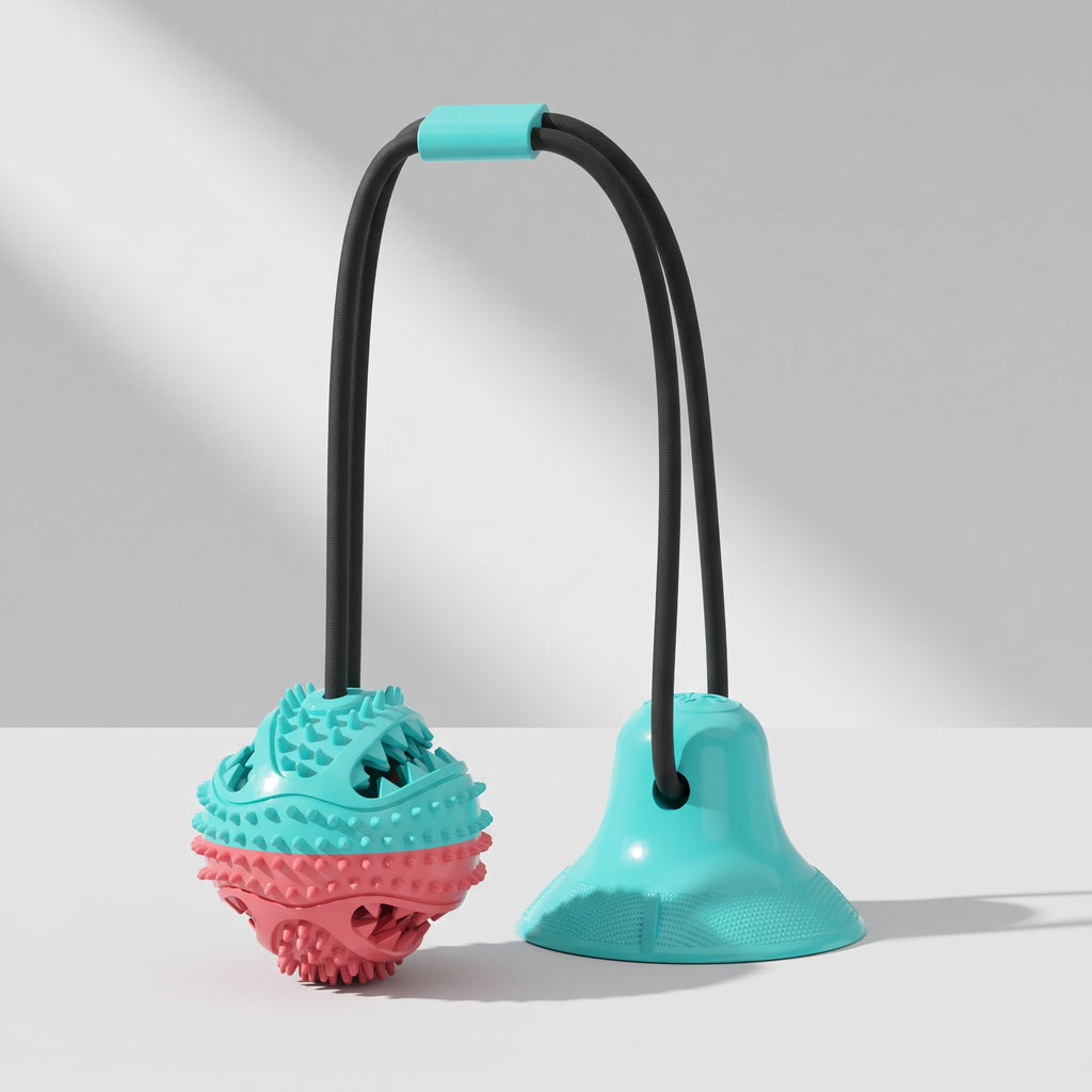Interactive Dog Treat Leaking Toy, studio photo on a light grey background