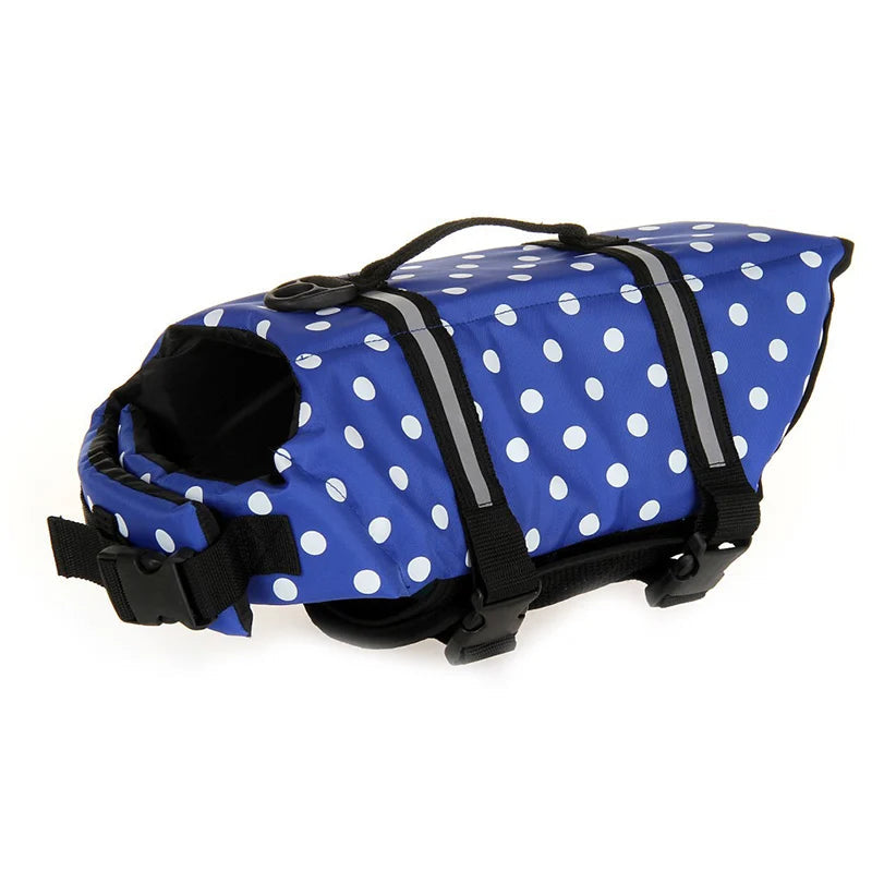Large Dog Life Jacket in Blue Dot