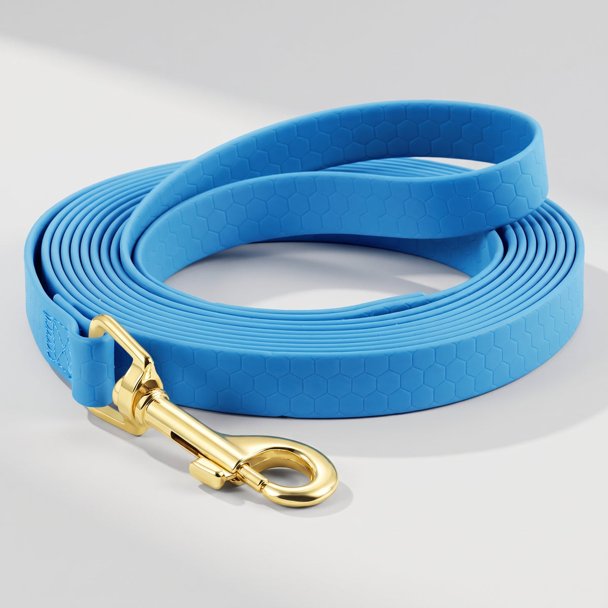 Long Waterproof Dog Leash up to 15 Meters, studio photo on a light grey background