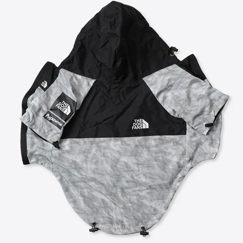Luxury Dog Raincoat in Silver