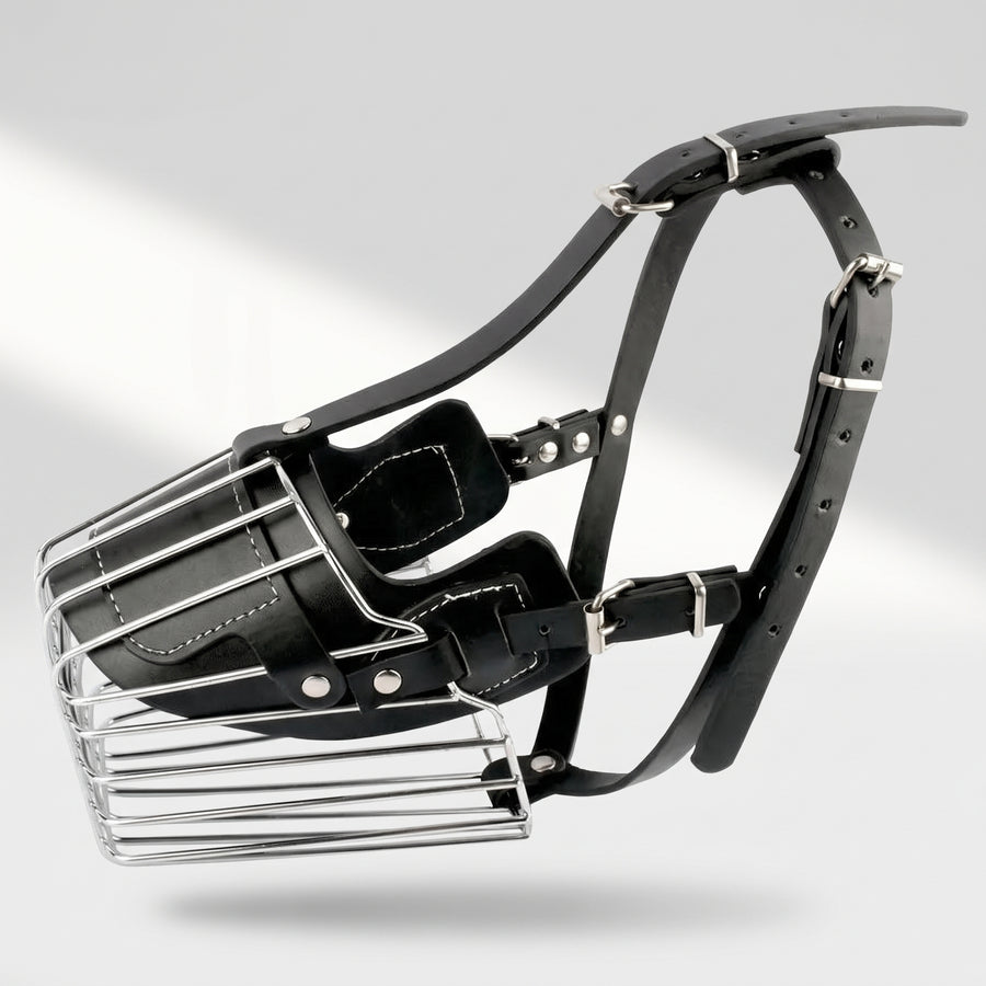 Durable metal design with leather construction for added strength and style