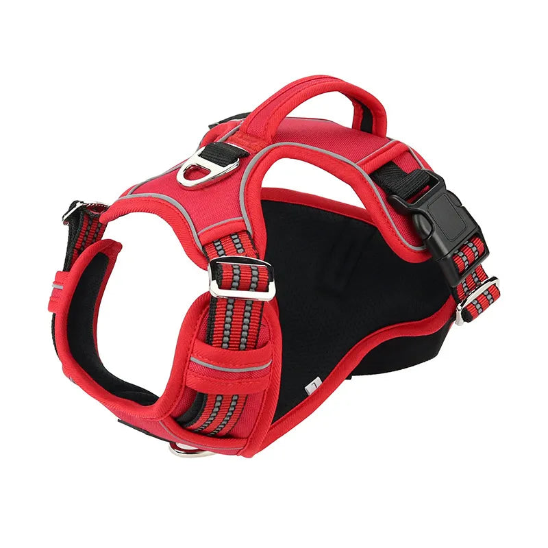 No Pull reflective dog harness in Red