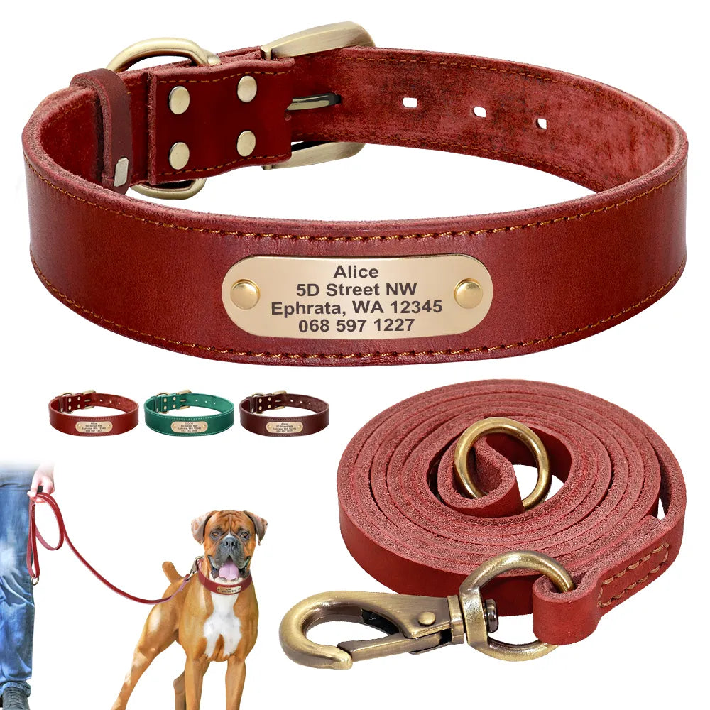 Personalized Leather dog Collar
